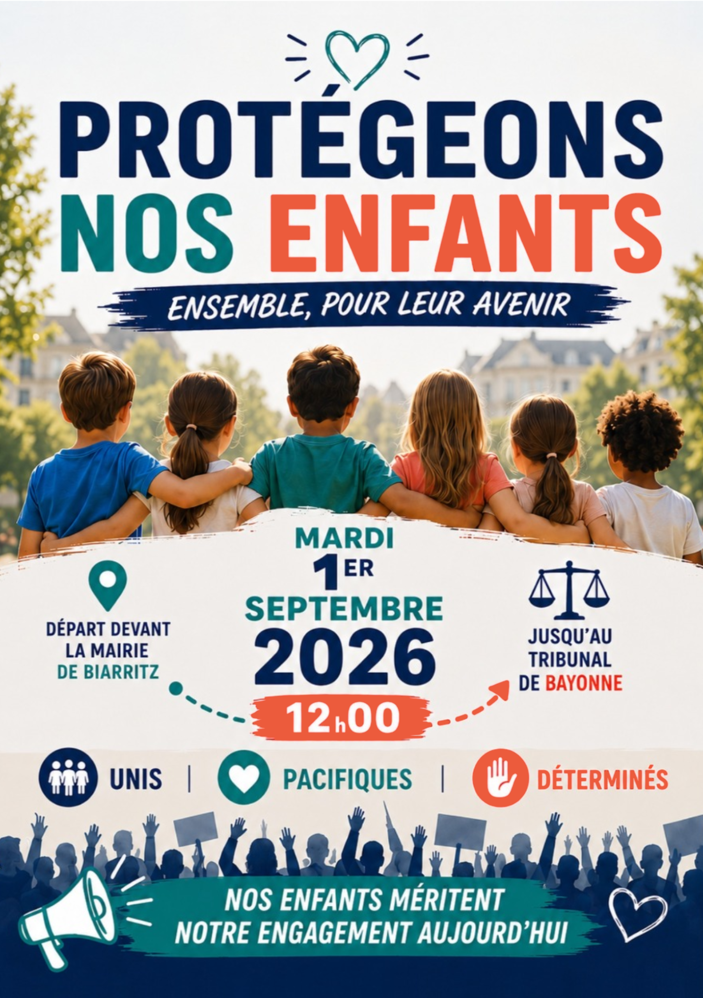 Recto du flyer de la manifestation du 1er septembre 2026