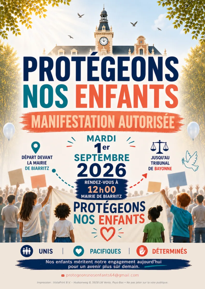 Affiche de la manifestation du 1er septembre 2026